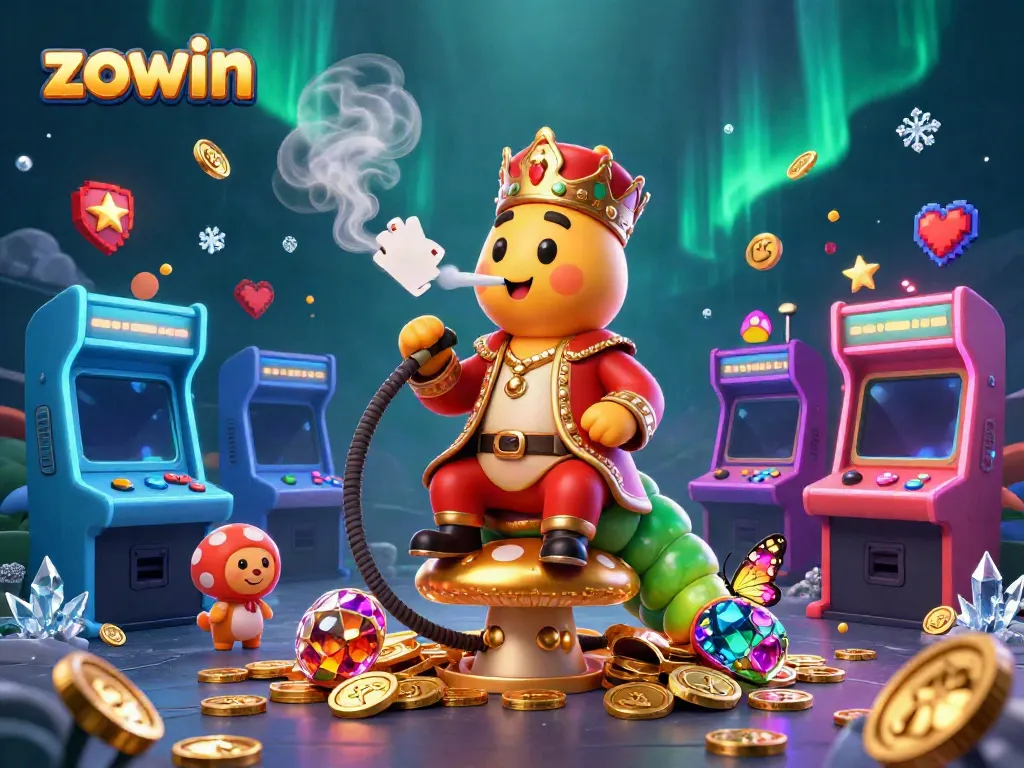 Zowin brings excitement with a vibrant 3D casino scene showcasing a hookah-master and casino elements.