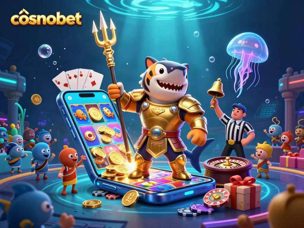 Play engaging casino games with cosmobet at a colorful underwater colosseum.