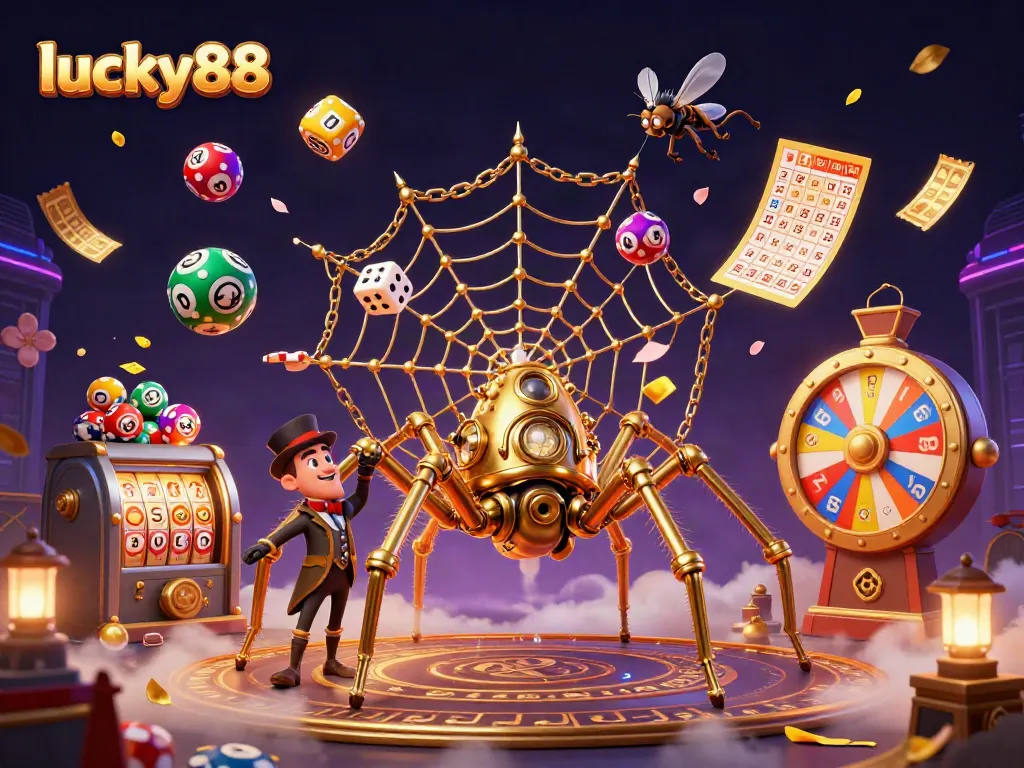 Experience thrilling gameplay with lucky88, featuring vibrant lottery elements in a dynamic casino setting.