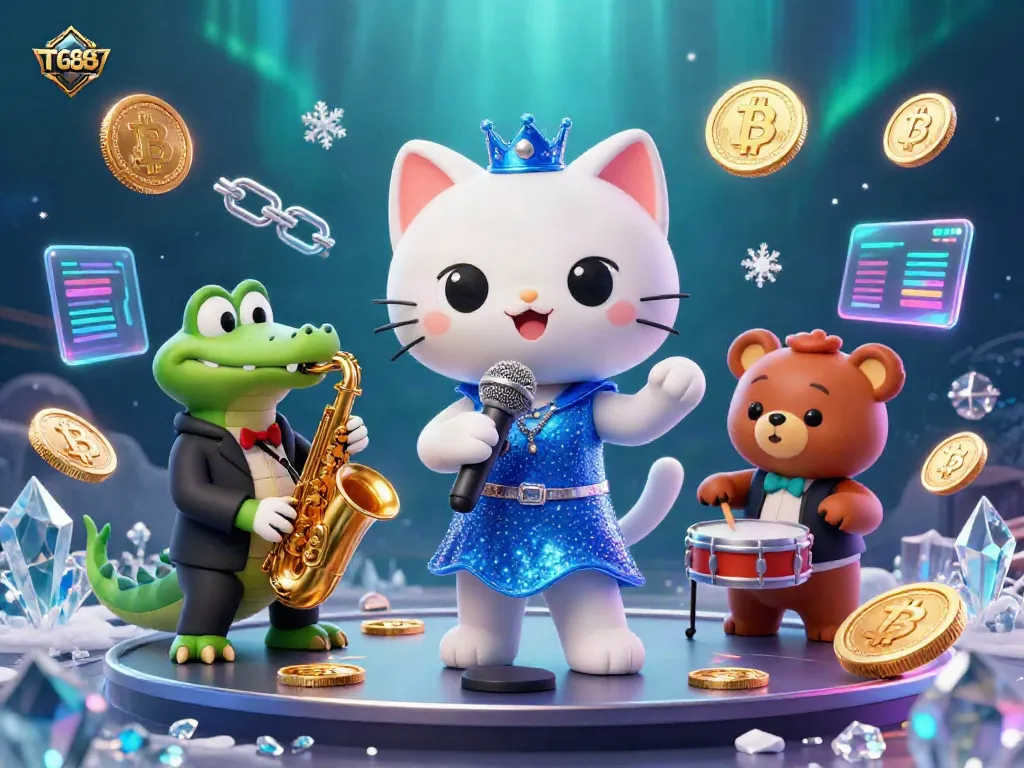 Experience thrilling gameplay with TG88 amidst enchanting characters, coins, and casino-themed elements.