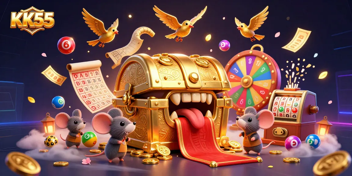 Experience exciting jackpots at KK55 with vibrant game elements and adventurous cartoon characters.