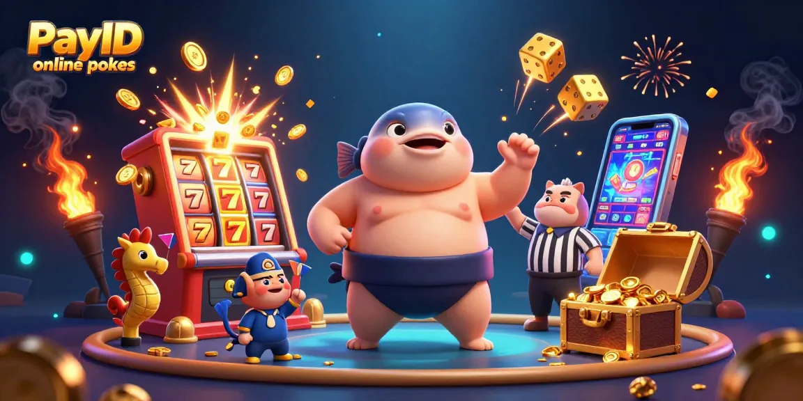 Experience exciting PayID online pokies with vibrant 3D cartoon characters and jackpot elements.