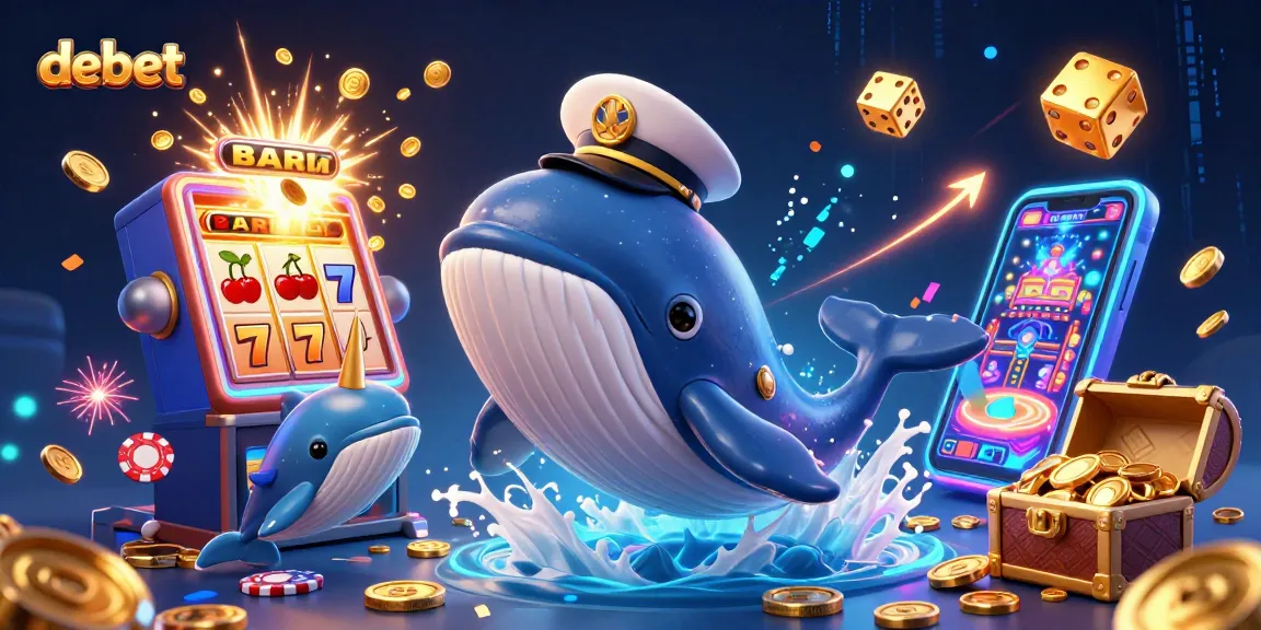 Experience the excitement of debet gaming with a vibrant 3D sea of coins and lively characters.