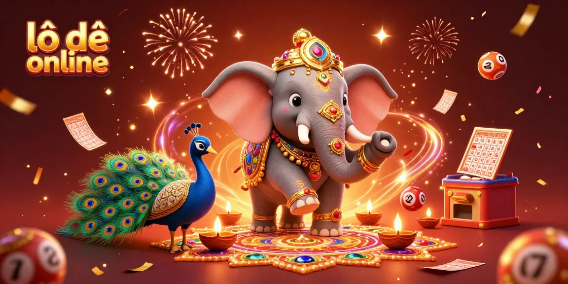Play lottery with lô đề online featuring dynamic characters in a colorful celebration setting.