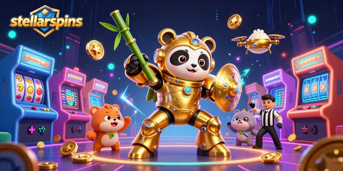 Engage with stellarspins in an exciting slot machine arena filled with colorful gaming action.