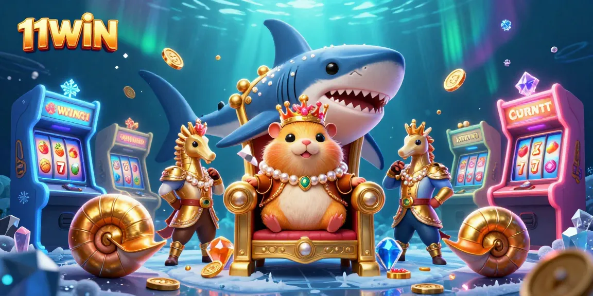 Engage with immersive gaming experiences at 11WIN with vibrant characters and colorful casino elements.